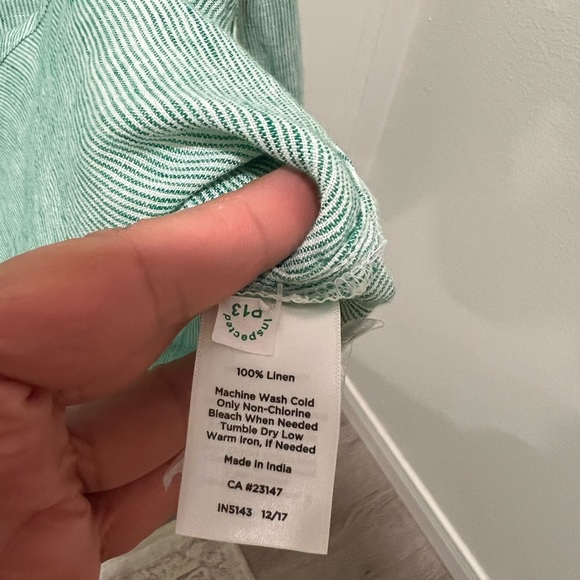 Talbots 100% linen long sleeves top - Picture 5 of 5